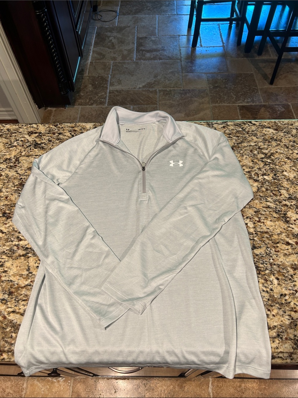 Under Armour Pale Gray 1/4 Zip Performance Pullover